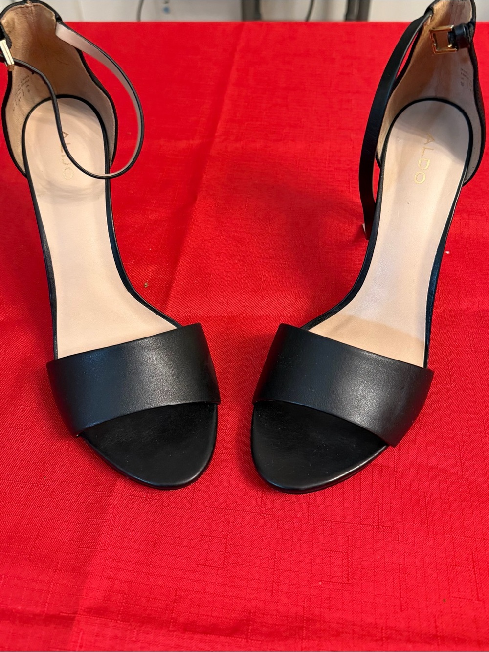 Black Women's Heeled Slide Sandals
